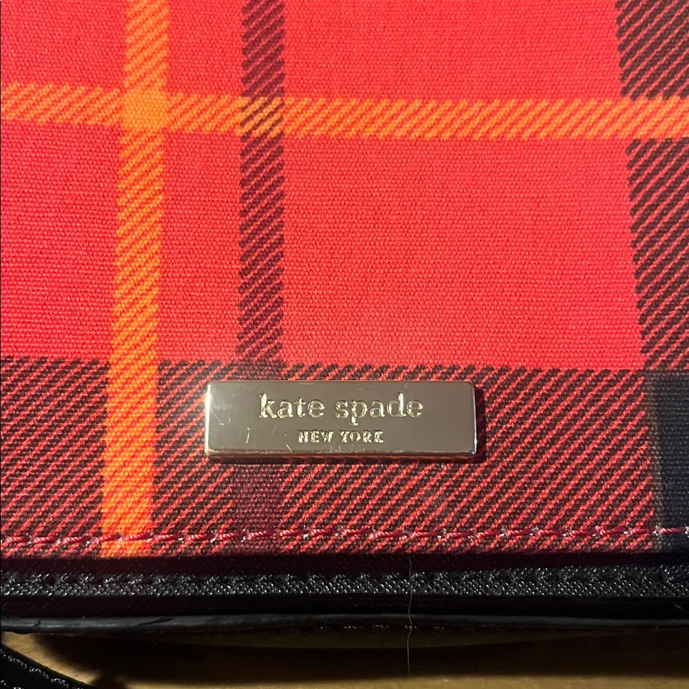 Kate Spade Carsen Newbury Lane Red and Black Plaid Small Crossbody Bag - Picture 2 of 12
